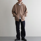 Thin-Sweat Hoodie Zip #HeatherBeige [bROOTS25S24S26]