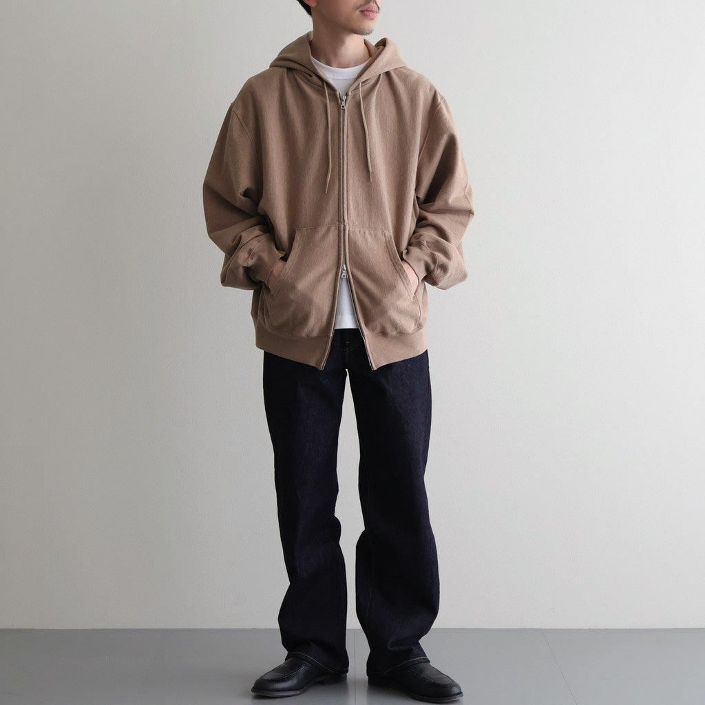 Thin-Sweat Hoodie Zip #HeatherBeige [bROOTS25S24S26]
