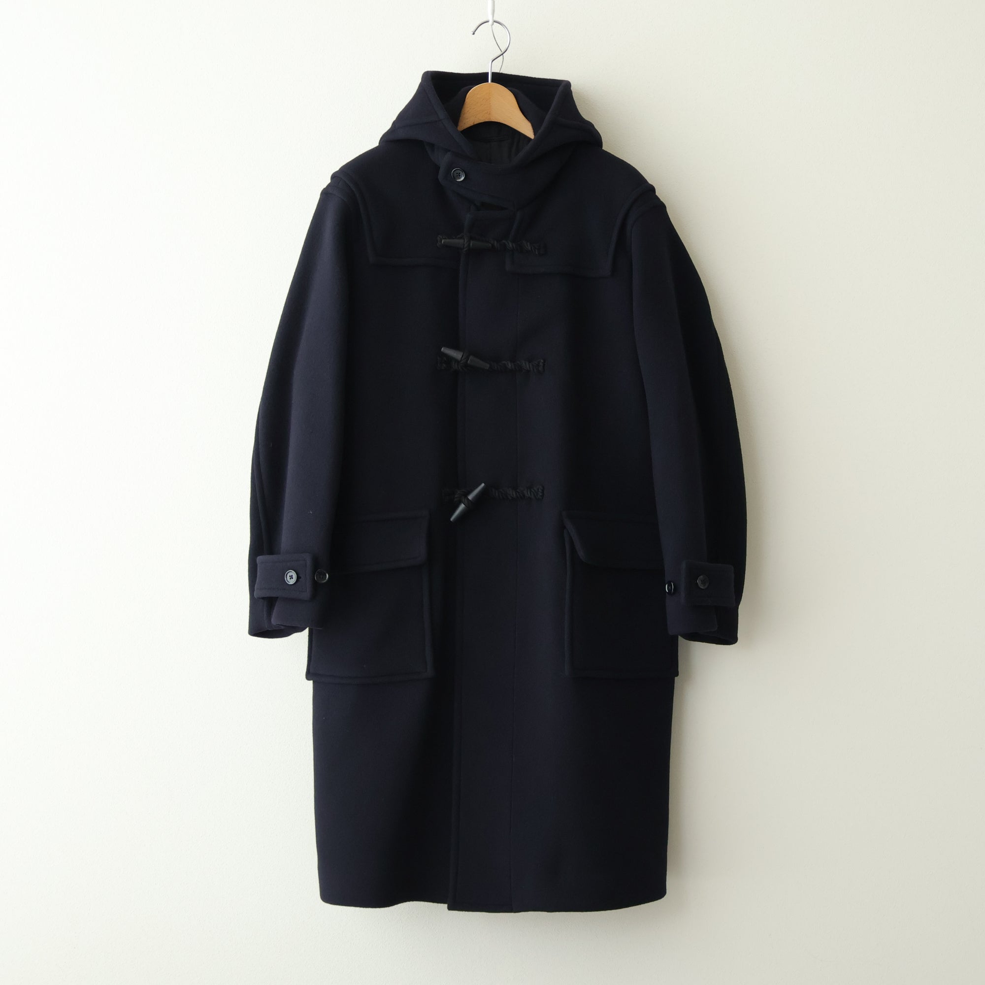 Wool Felton Duffle Coat #DarkNavy×Black-toggle [bROOTS25F2]