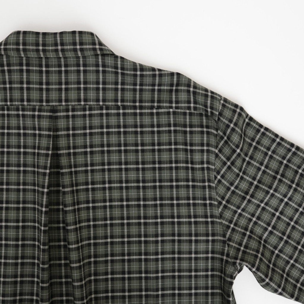 ZIP SHIRT #MOSS GRAY CHECK [A26C17SH03C]