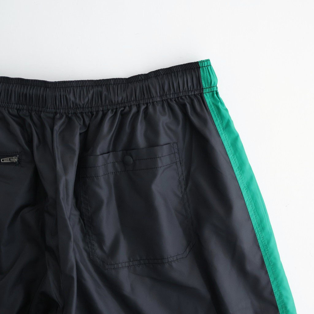 PANEL COLOR TRACK PANTS #BLACK/GRN [DNS26P02]