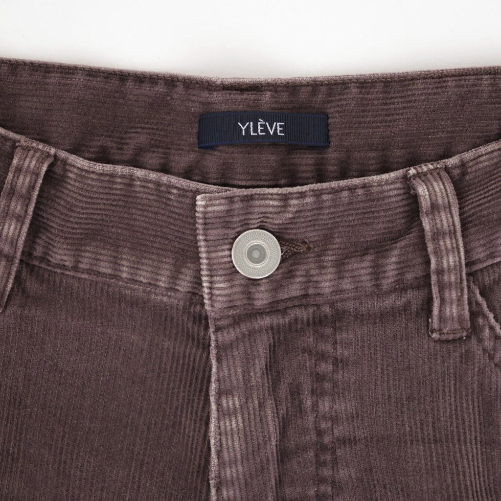SULFUR-DYED BLEACHED CORDUROY PANTS #050 FADED BROWN [17062 40044]