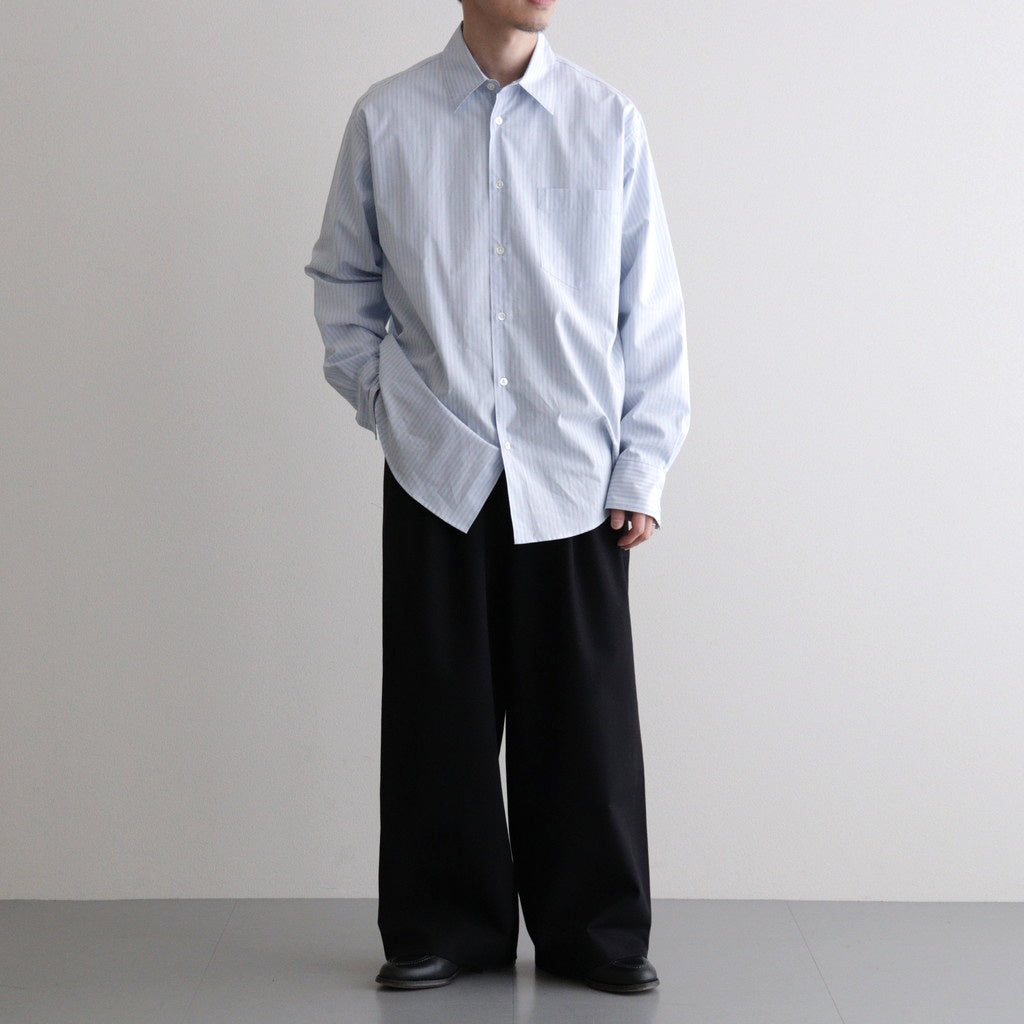 TRIPLE PLEATED WIDE TROUSERS #NAVY [A26A93PT03C]