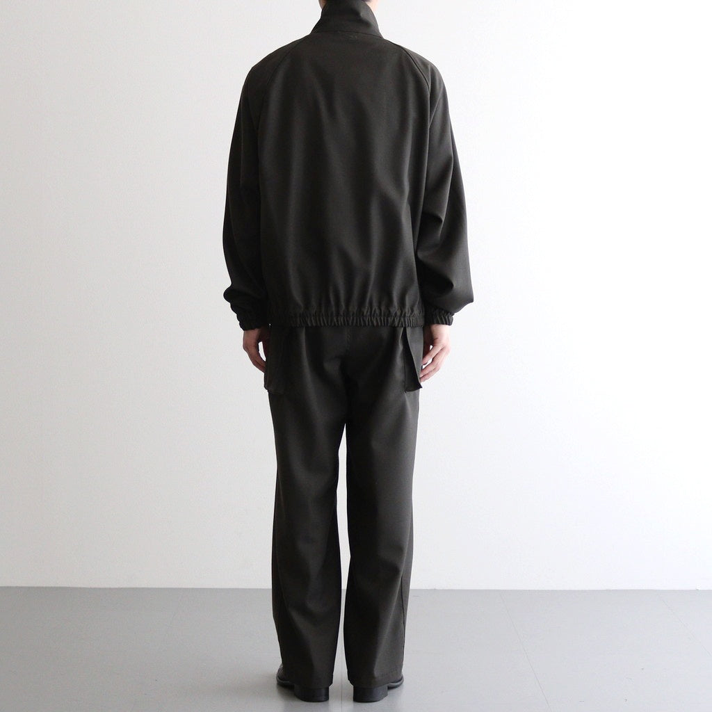 HOPSACK WIDE POCKET TROUSERS #FOREST [PMAT-PT06]