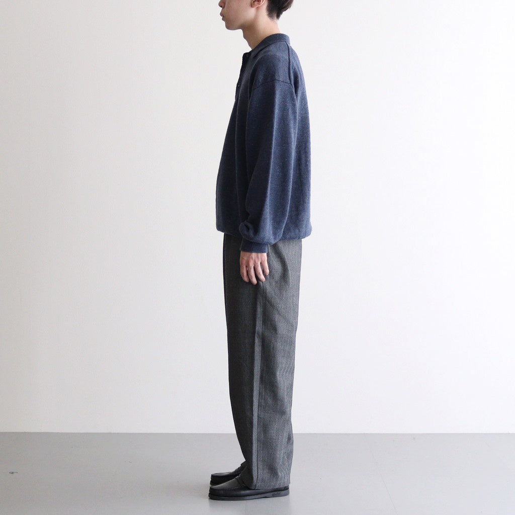 COCOON WIDE EASY PANTS #HERRINGBONE [M25C12PT03C]