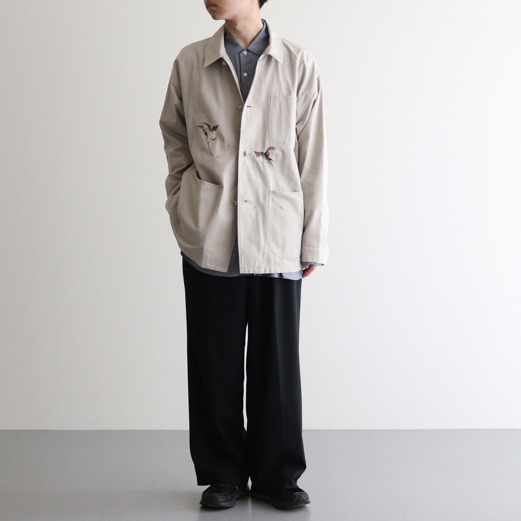 PATINA HERRINGBONE SOUVENIR JACKET #BONE [251OJ-JK16]