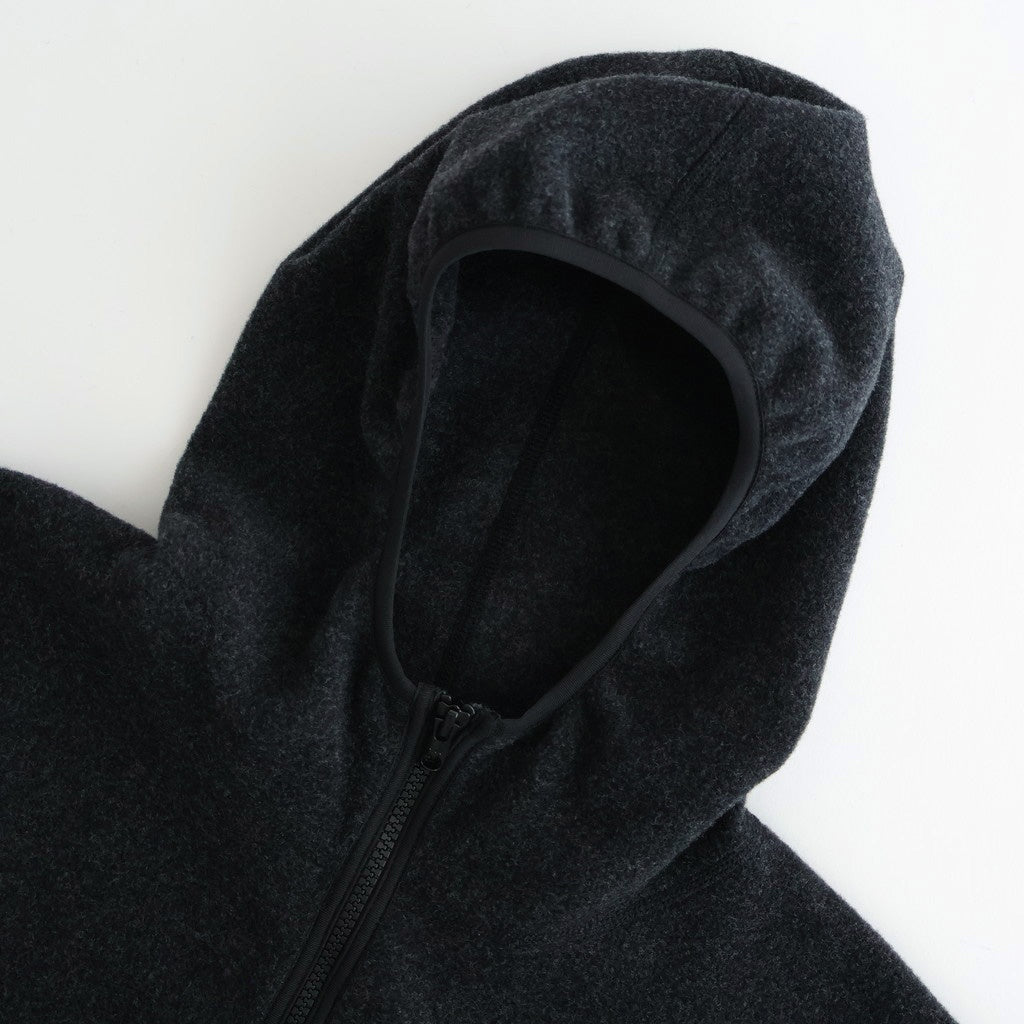 HOODED FLEECE JACKET #CHARCOAL [PMAU-CL03]