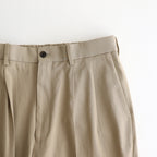 CLASSIC FIT DOUBLE PLEATED TROUSERS #KHAKI [A25A05PT01C]