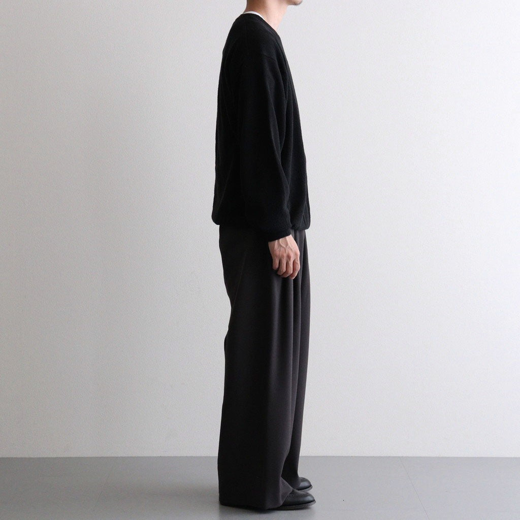 DOUBLE PLEATED BUGGY TROUSERS #CHARCOAL GRAY [M26C06PT01C]
