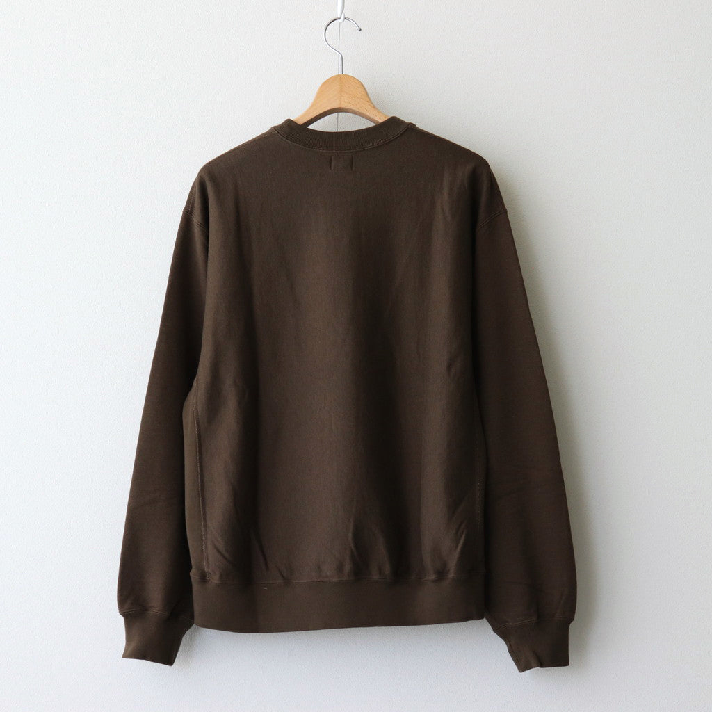 Soft&Hard Sweat Crew-Neck P/O #KhakiBrown [bROOTS24F21]