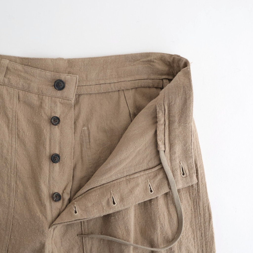 Silk/Cotton Nep Painter Pants #Beige [BHS26S006]