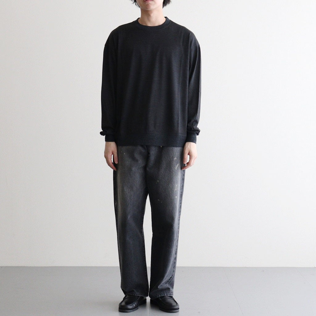 Washable Japanese Merino L/S Tee #CHARCOAL [SM61MC002]