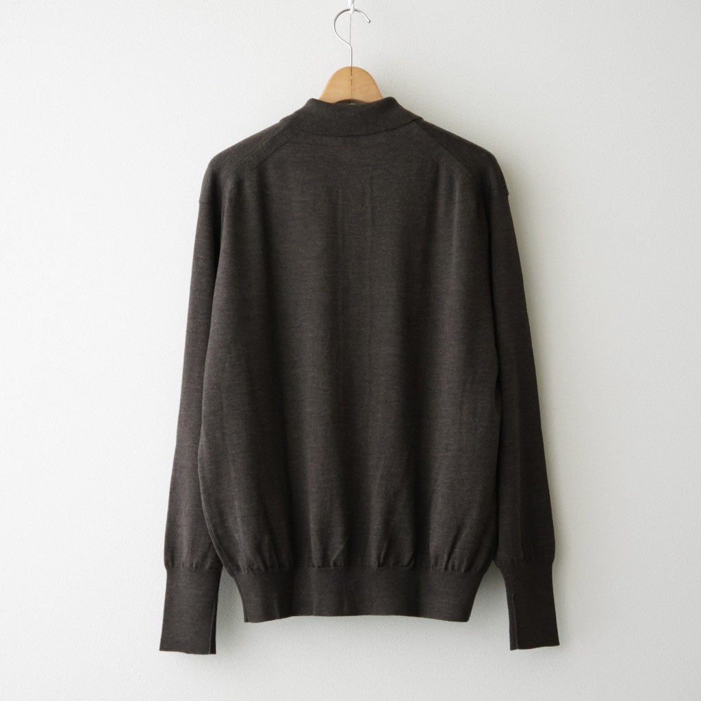 BABY WOOL POLO CARDIGAN #BROWN [BN-26FM-040]