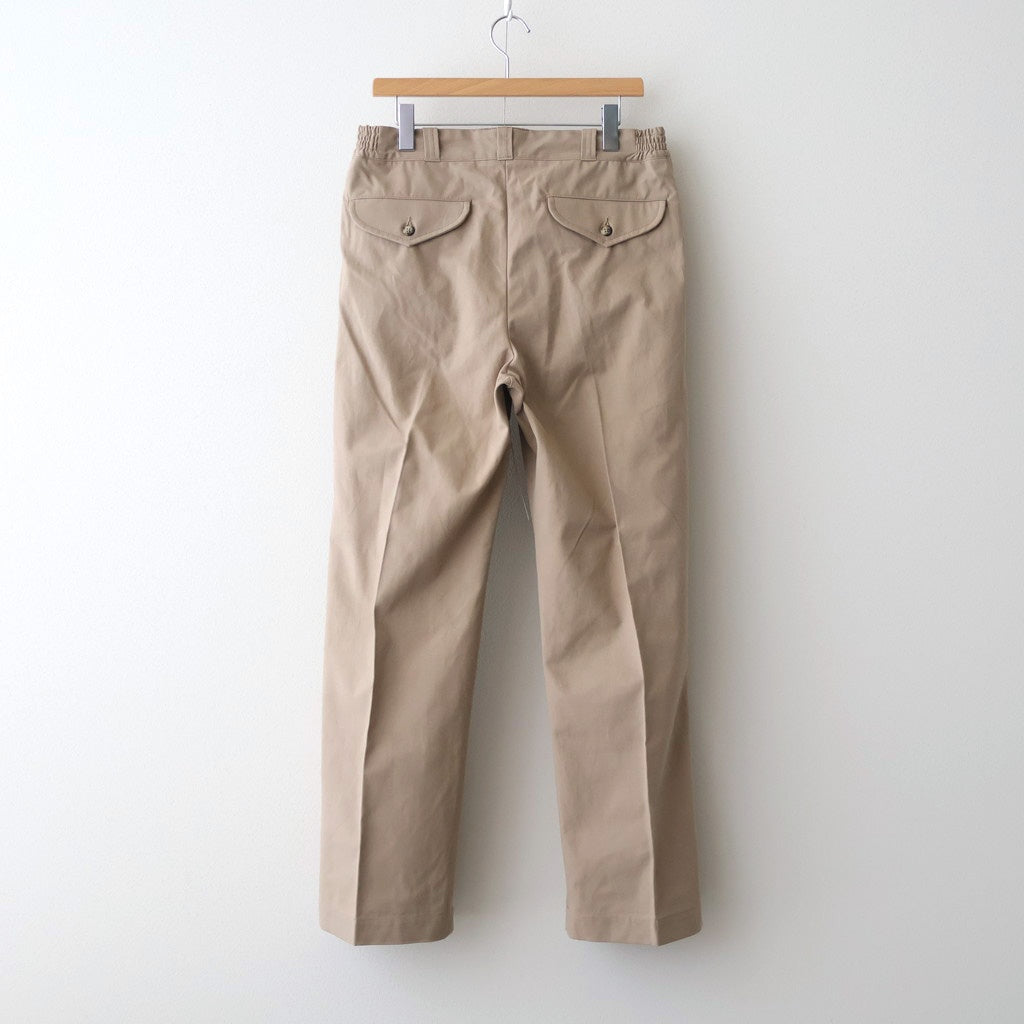 FRONT TUCK ARMY TROUSER #DUNE [252OJ-PT07]