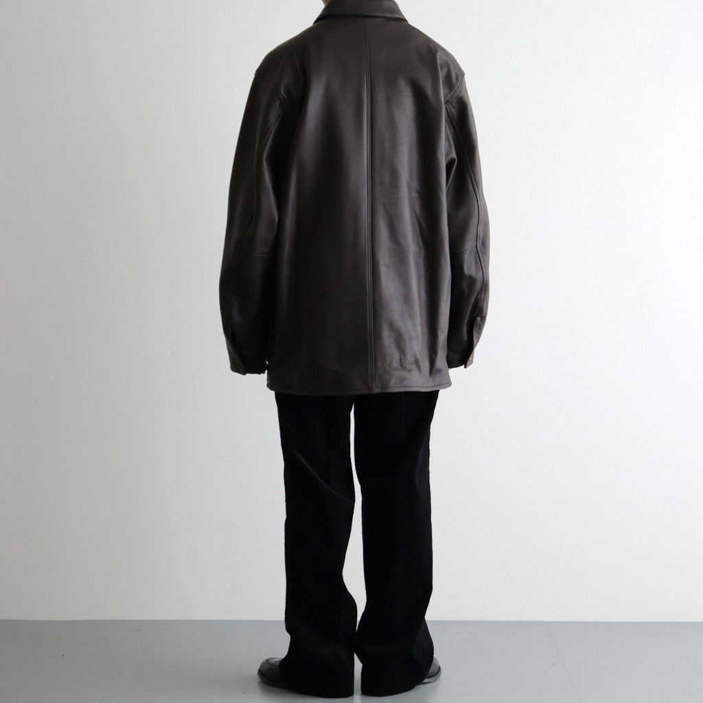 Steer Leather Coverall #DarkBrown [BHS25F002F26]