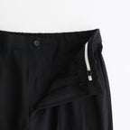 CLASSIC FIT DOUBLE PLEATED TROUSERS #BLACK [A25A05PT01C]