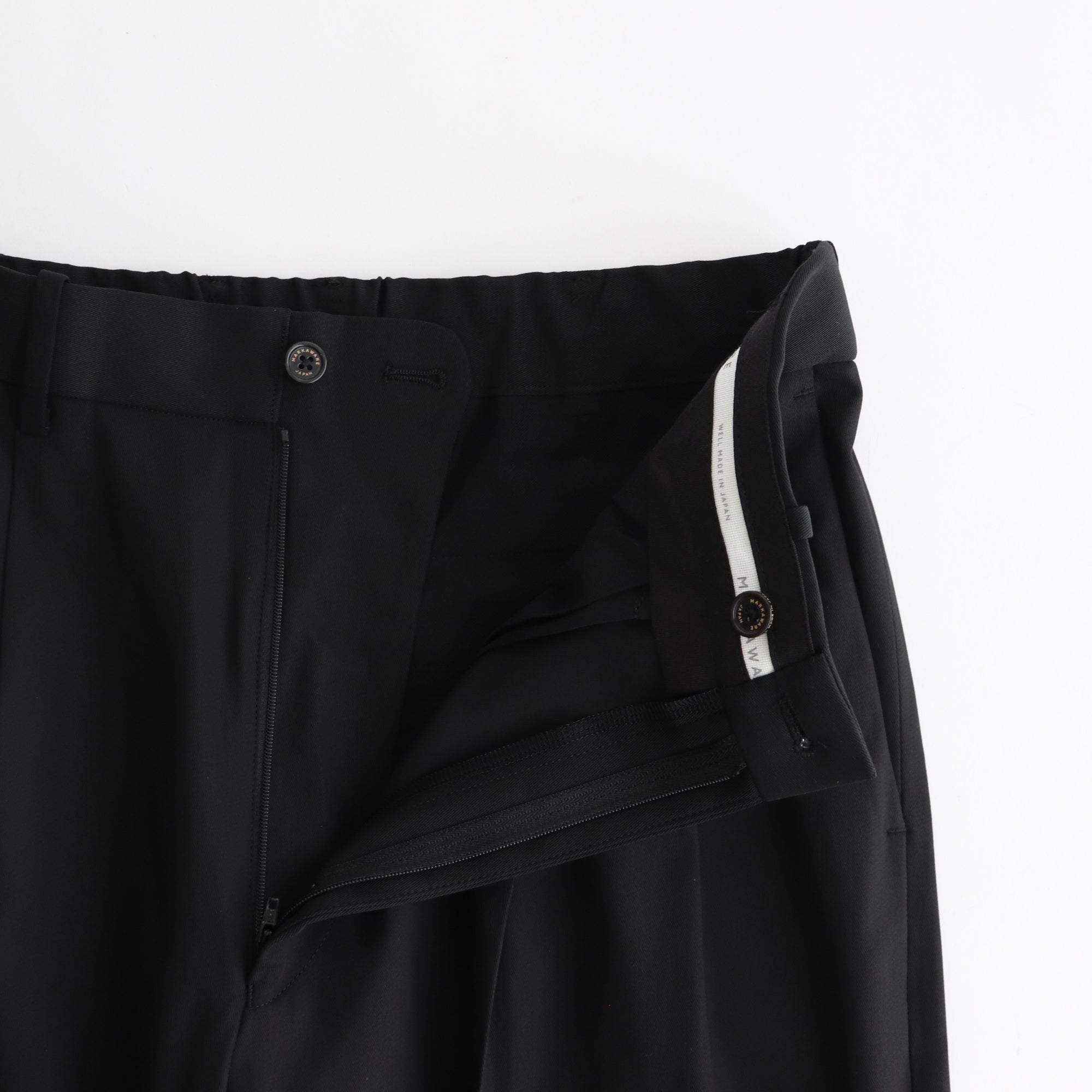 CLASSIC FIT DOUBLE PLEATED TROUSERS #BLACK [A25A05PT01C]