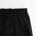 DOUBLE PLEATED EASY TROUSERS #BLACK [A26A15PT02C]