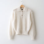 PURE MOHAIR SHAGGY POLO #IVORY [BN-25FL-053]