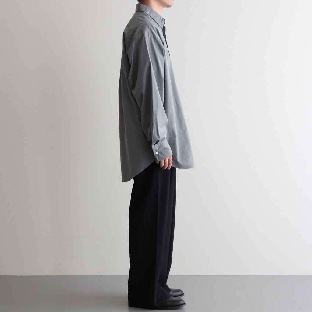 TWO TUCK MILITARY TROUSERS #BLACK [M25C07PT01C]