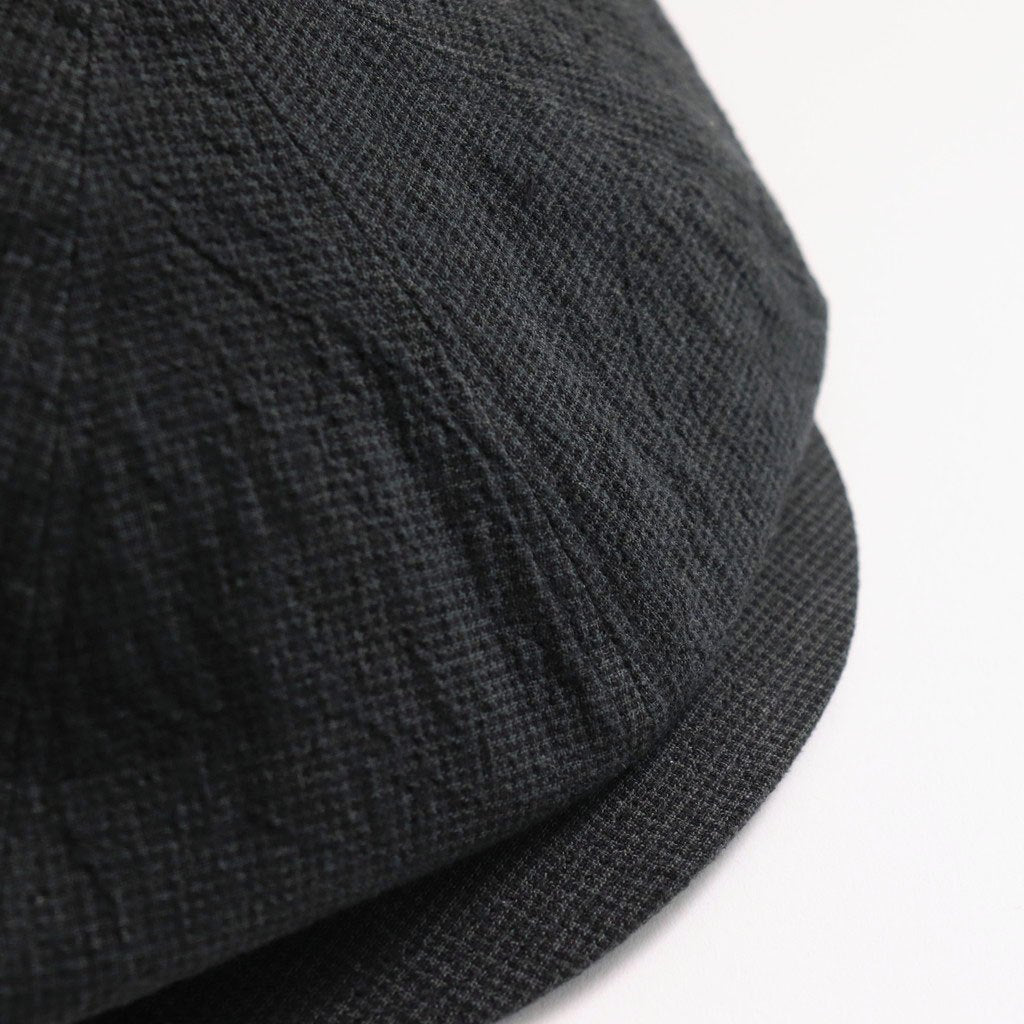 LINEN HOUNDSTOOTH CASQUETTE-OLDBOY #GREEN [Y01002]