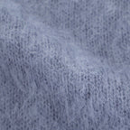 PURE MOHAIR SHAGGY POLO #SAX GRAY [BN-25FL-053]