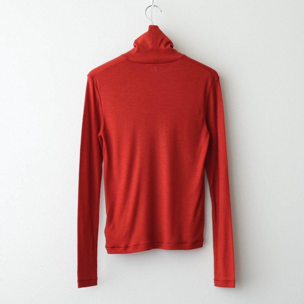 Wool Rib Turtle Neck #DarkRed [BHSW24F12F26]