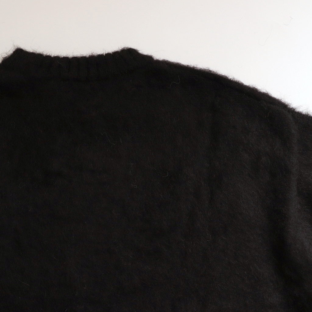 CREW NECK JUMPER #NATURAL BLACK [A24D05SW01C]