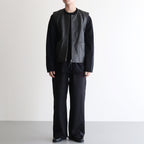 WORK VEST #BLACK [V-09-C-COW-4]