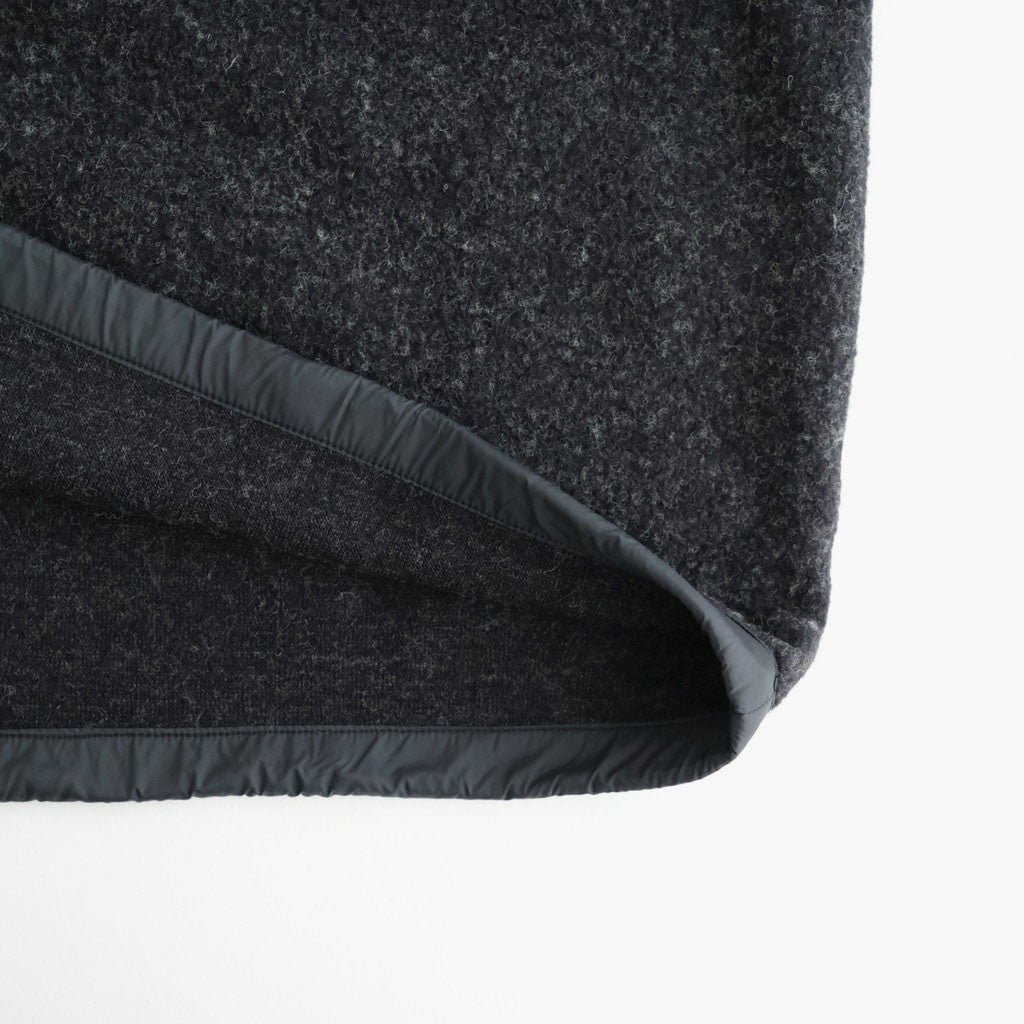 THERMAL FLEECE HALF ZIP TOP #CHARCOAL [SM62MC002]
