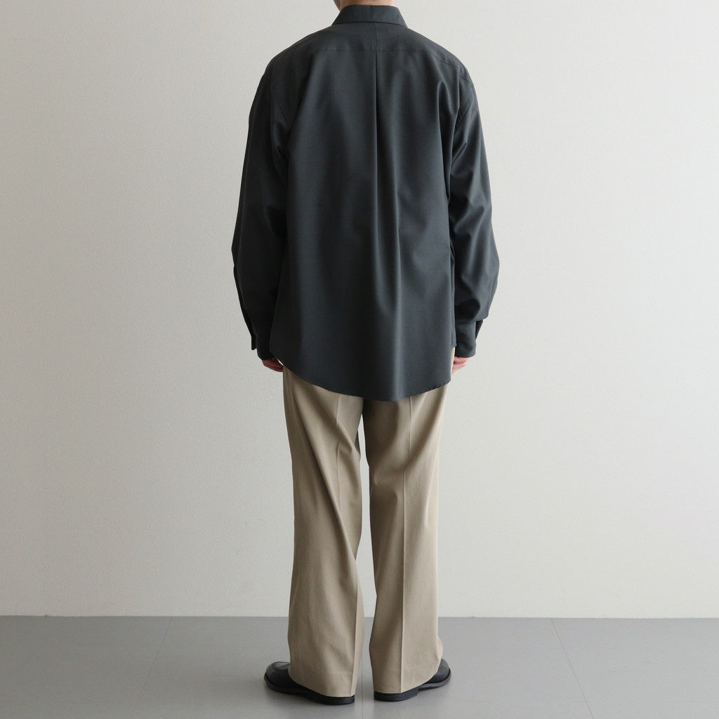 CLASSIC FIT DOUBLE PLEATED TROUSERS #KHAKI [A25A05PT01C