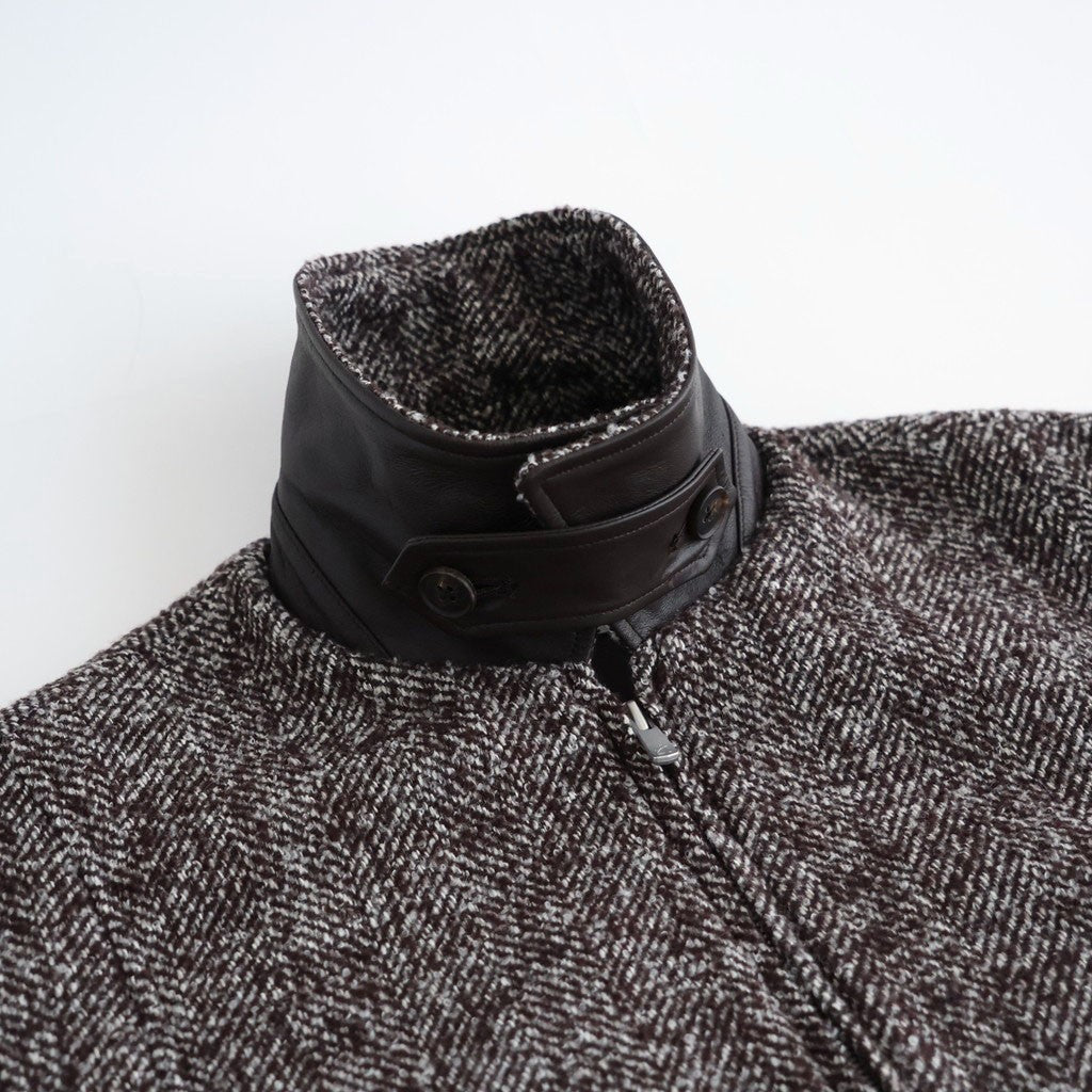 LOOP TWEED SEAM POCKET BLOUSON #HERRINGBONE LOOP TWEED [26W-BIS-JK26H]