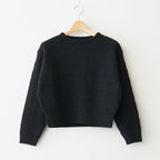 GRASSY LACE CREW NECK #BLACK [BN-26SL-028]