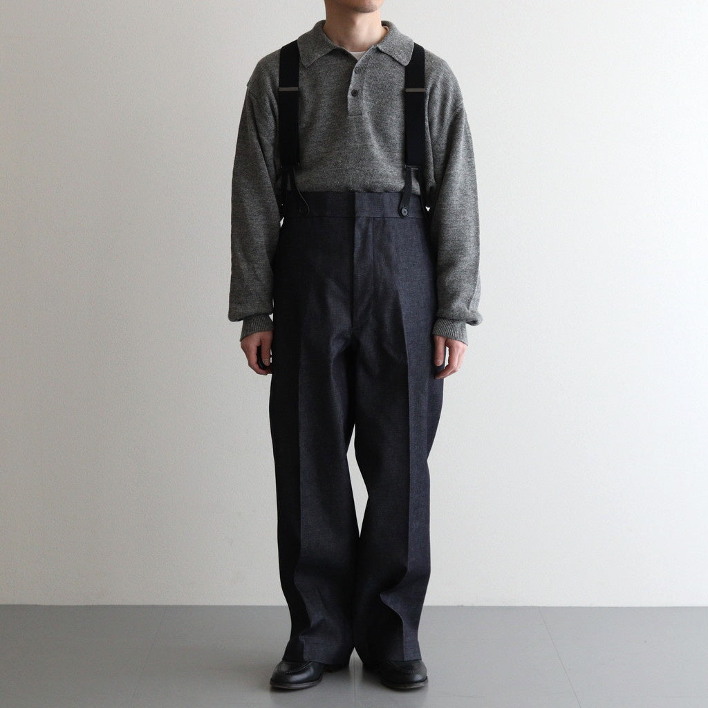 SOLIS COTTON TROUSERS - RIGID DENIM #INDIGO [HV501001]