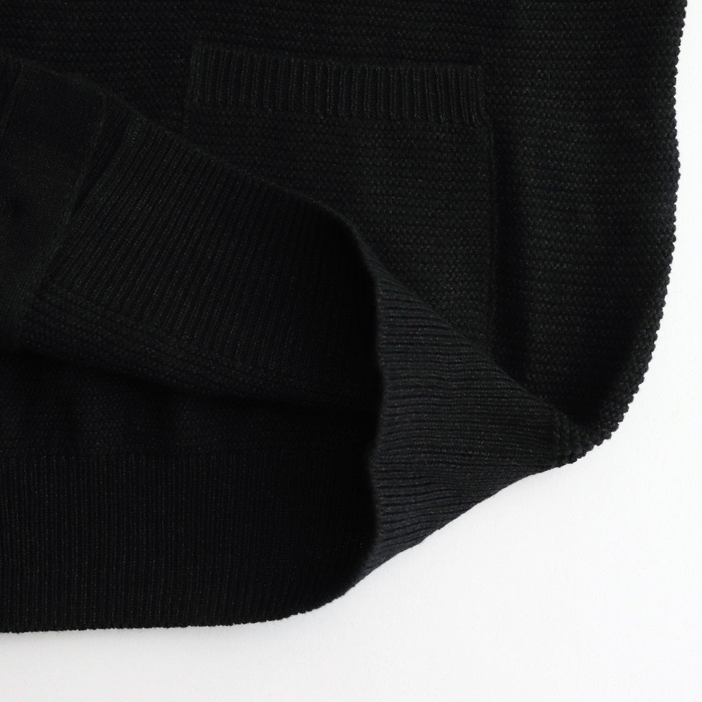 Co/Li Garter Stitch Cardigan #BLACK [NEP-SS2534M]