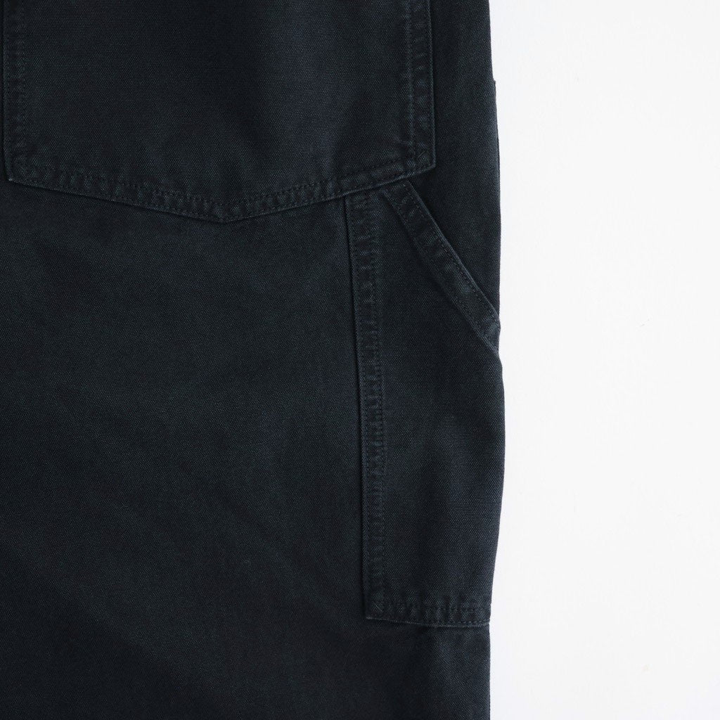 DUCK CLOTH DOUBLE KNEE PAINTER #INK BLACK(FADED) [PMAW-PT06]