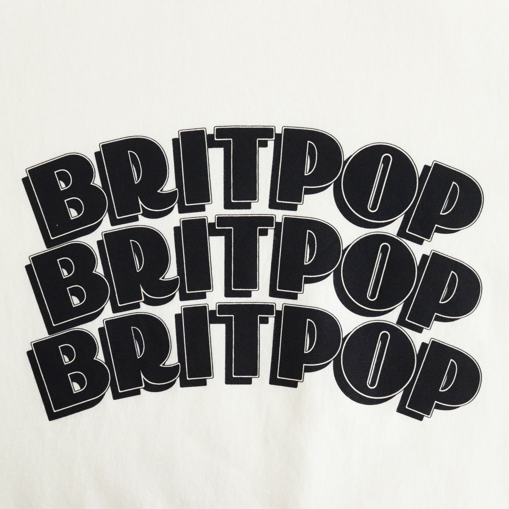 BRITPOP Print Tee WIDE #White×Black-PT [bROOTS25S34A]
