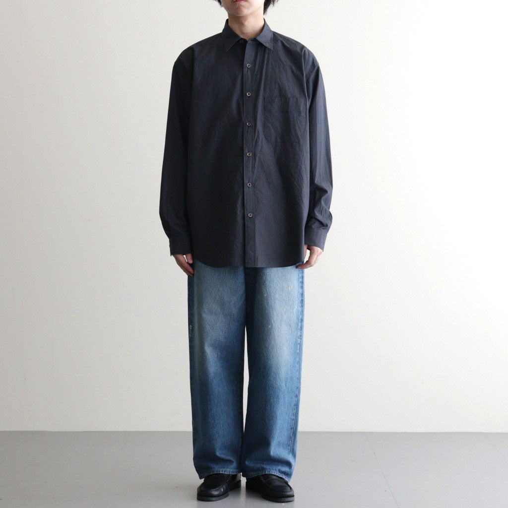 Cottton Silk Check Standard Shirt #Black Check [NEP-SS2645]