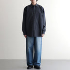 Cottton Silk Check Standard Shirt #Black Check [NEP-SS2645]