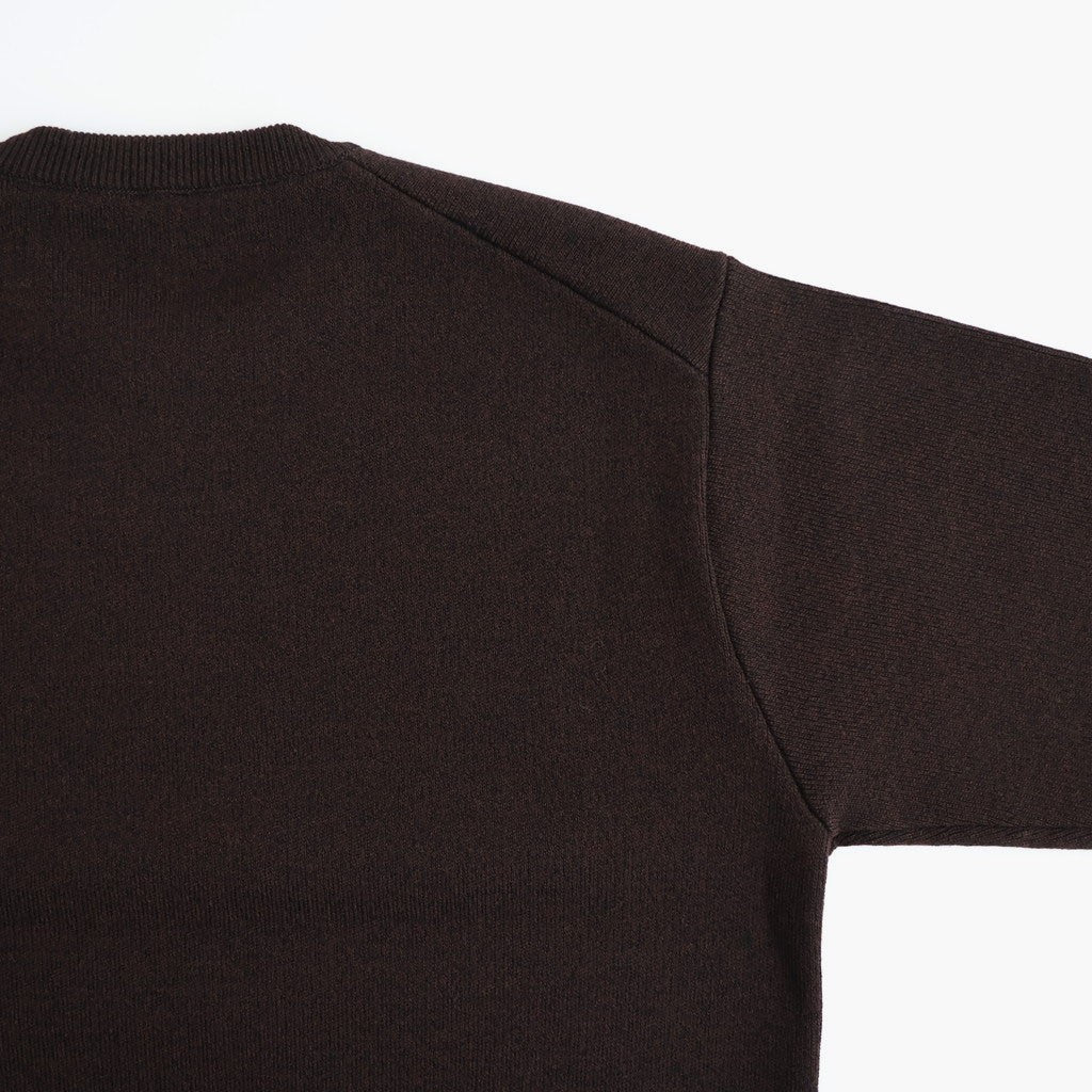 SOLID WOOL SMOOTH CREW NECK #ROSEWOOD [BN-26FM-056]