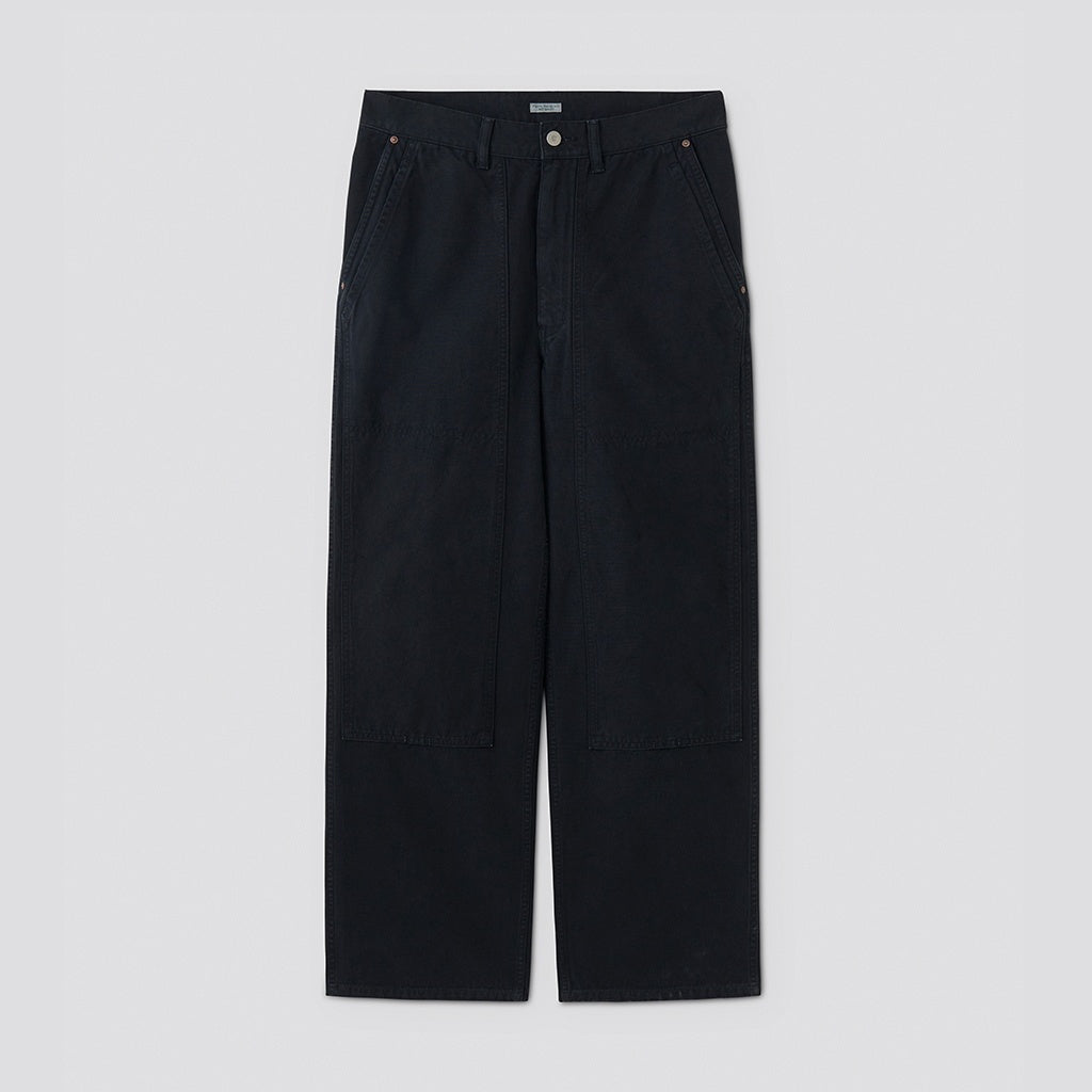 DUCK CLOTH DOUBLE KNEE PAINTER #INK BLACK(FADED) [PMAW-PT06]