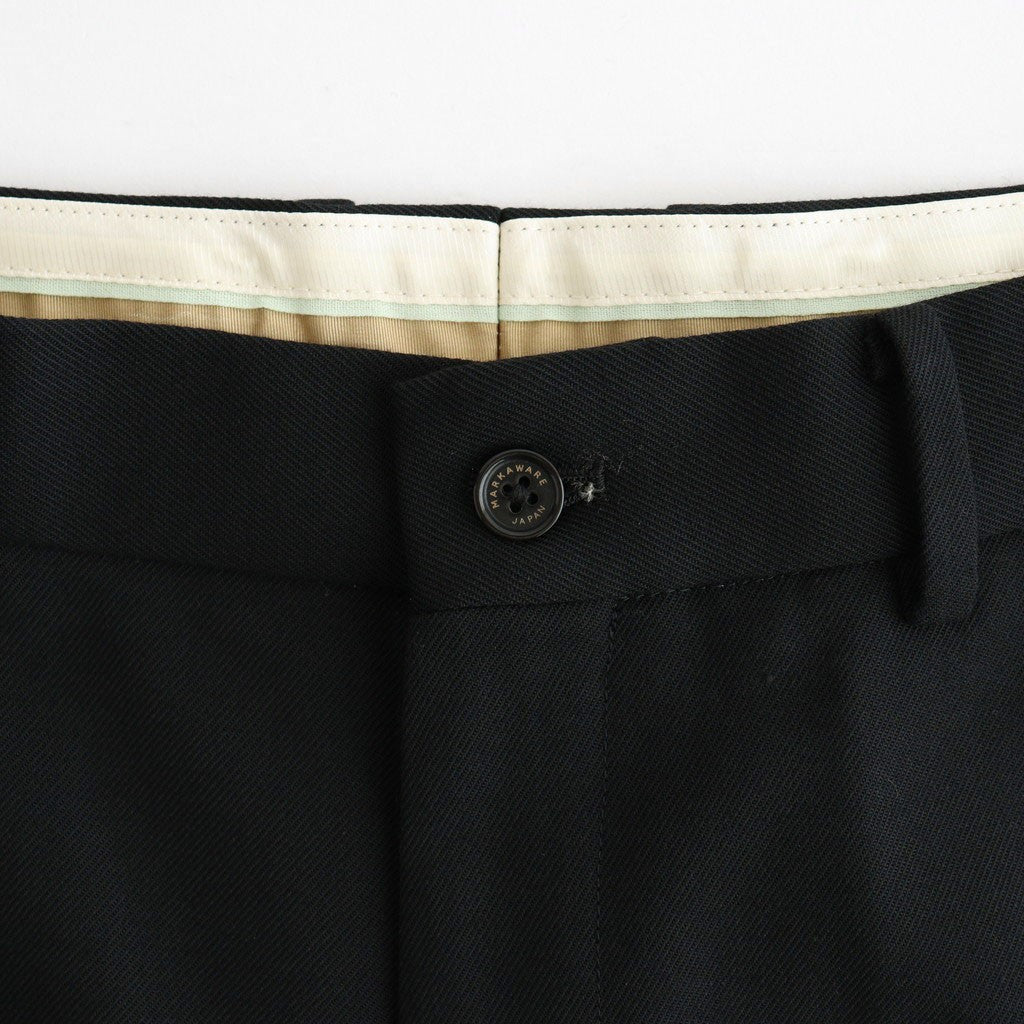 FLAT FRONT WIDE TROUSERS #BLACK [A26C07PT03C]
