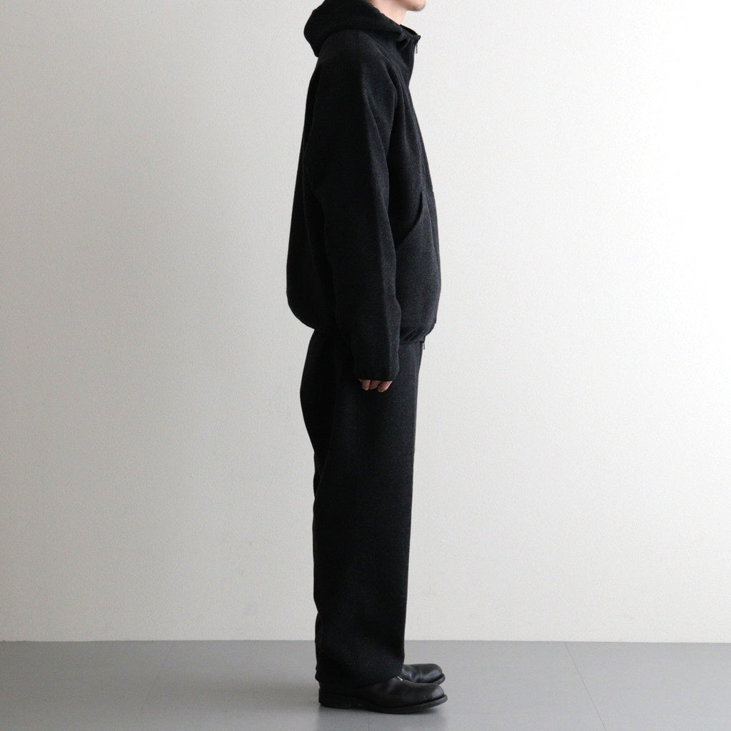 HOODED FLEECE JACKET #CHARCOAL [PMAU-CL03]