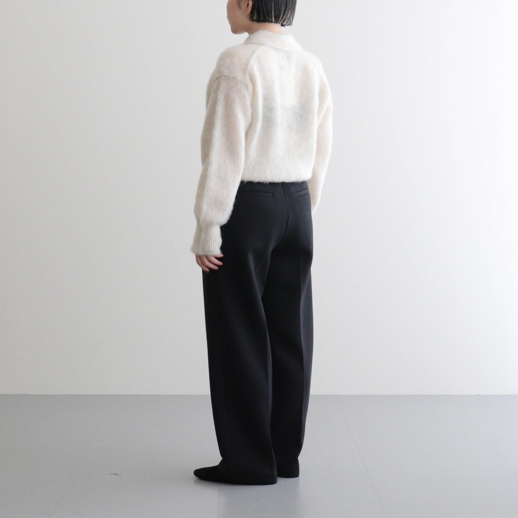 PURE MOHAIR SHAGGY POLO #IVORY [BN-25FL-053]