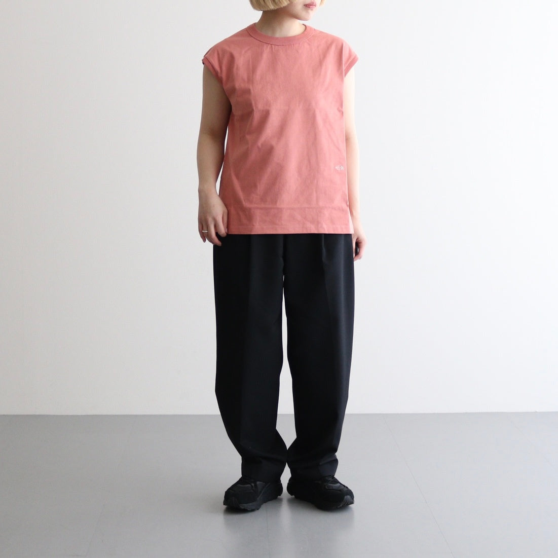 Cotton Jersey Sleeveless Tee #Pink Ginger [N25SH059]