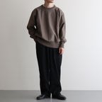 COCOON WIDE EASY PANTS #CHAMBRAY BLACK [M25C12PT03C]