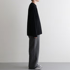 SOLID WOOL RIB CREW NECK #BLACK [BN-25FM-042]