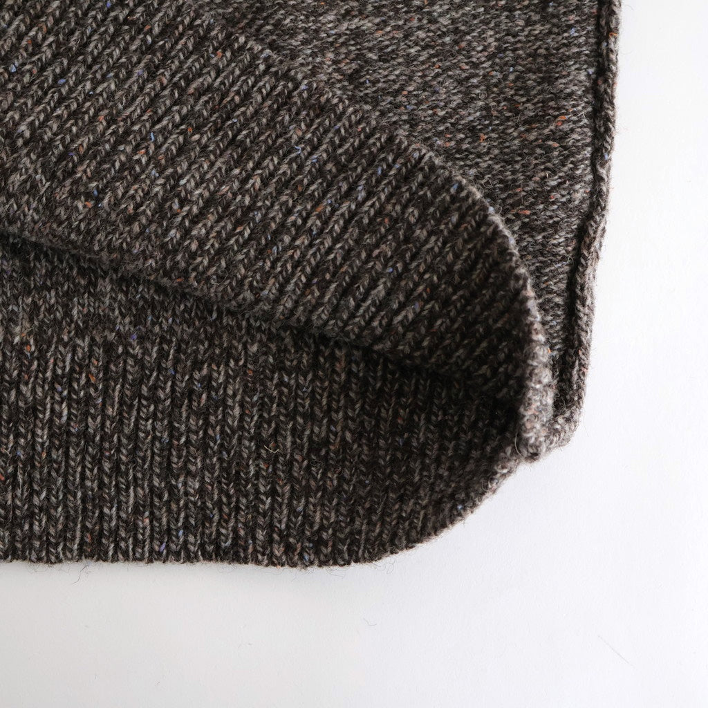 British Wool Half Zip Knit Made by macalastair #Light Graphite×Gritstone [6033-1301]