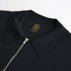 32G SMOOTH WOOL POLO HALF ZIP #CHARCOAL BLUE [BN-25FM-021]