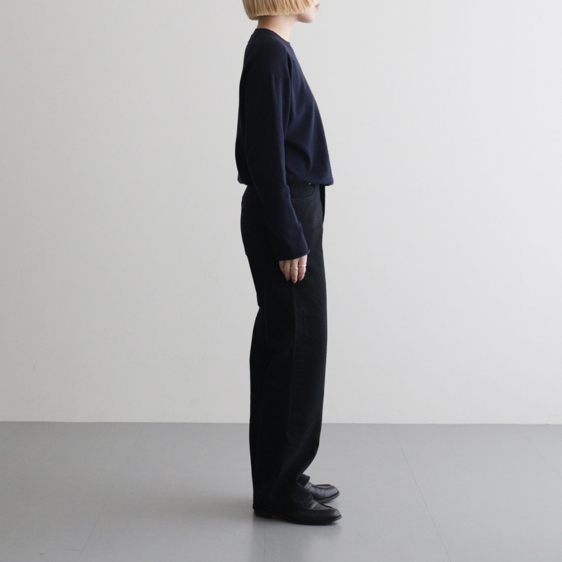 CO/HE PURE STRAIGHT DENIM #W BLACK [26S-BIS-PT05]